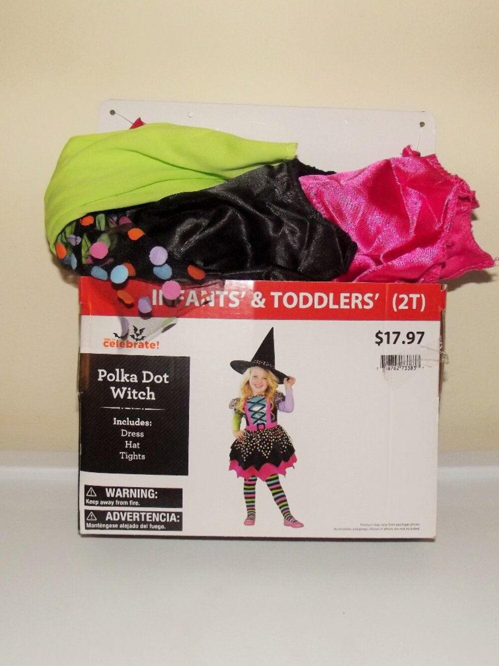 Infant & Toddlers Polka Dot Witch Halloween Costume SZ 2T NIB